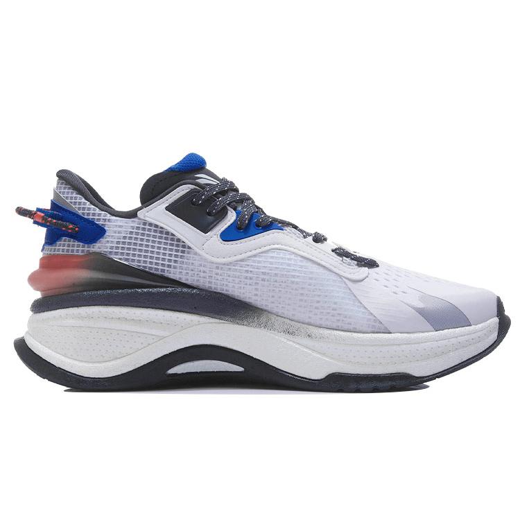 Li Ning Exceed 5 Slip Resistant Abrasion Resistant Low Top Running Shoes Men's White Blue AGLR025-1