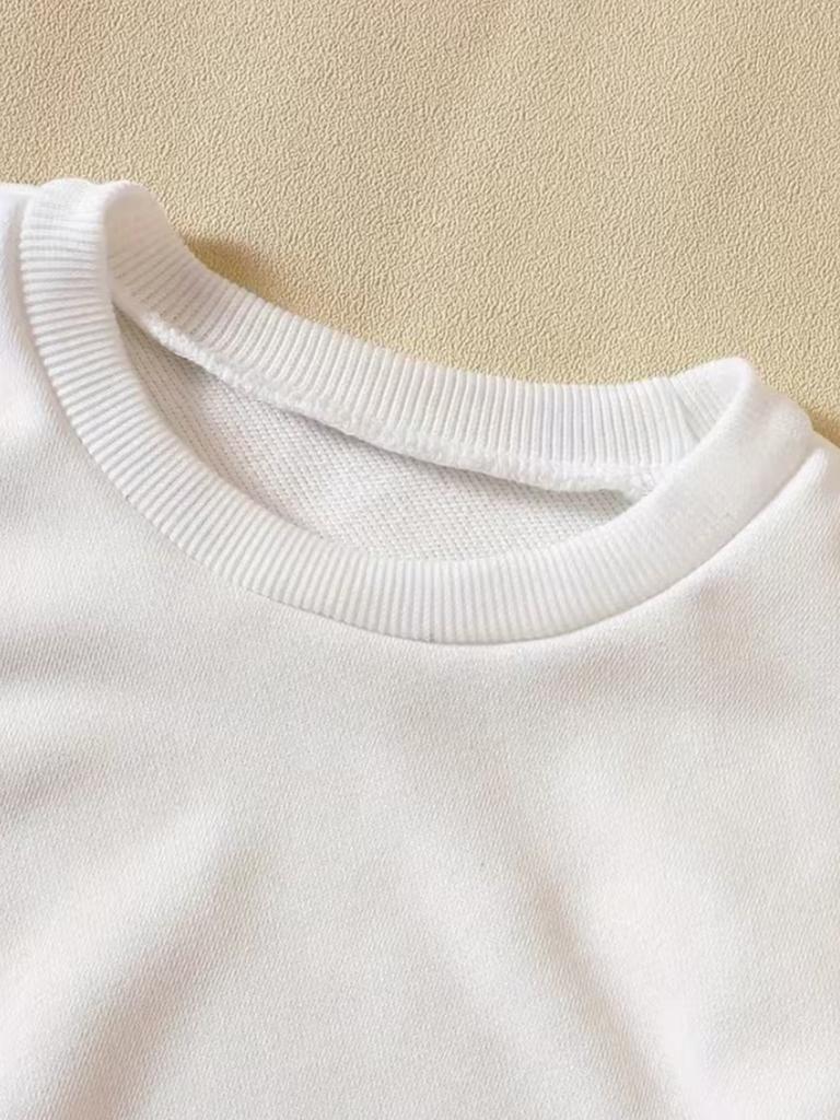 Boy Sweatshirt Round Neck Hoodies Long Sleeves Featuring Letter Slogans Perfect As a Festive Gift Designed Casual Style for Spring