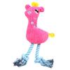 Dog Plush Toy Puppy Chewing Woven Rope Flannel Giraffe Shape Safe Cute for Pet Teeth Cleaning