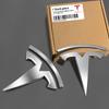 2PCS Car Front Emblem Rear Trunk Emblem Sticke for Tesla Model 3 Mode Y Metal Logo Replacement Rear and Rear Logos