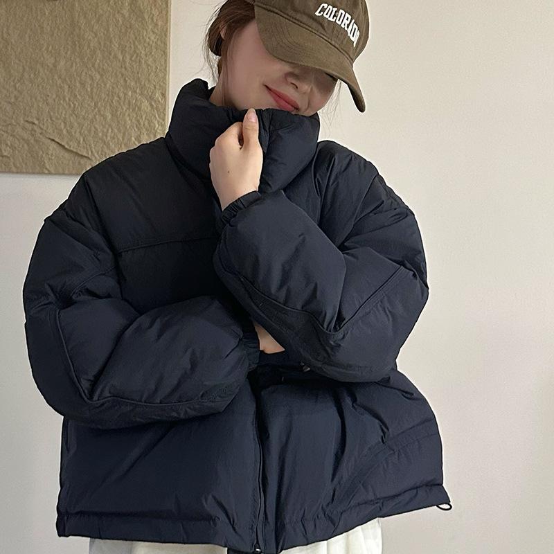 FASHION 2024 Winter New Fashion Stand-up Collar Pocket Down  Women's Short White Duck Down Warm Winter  Clothes