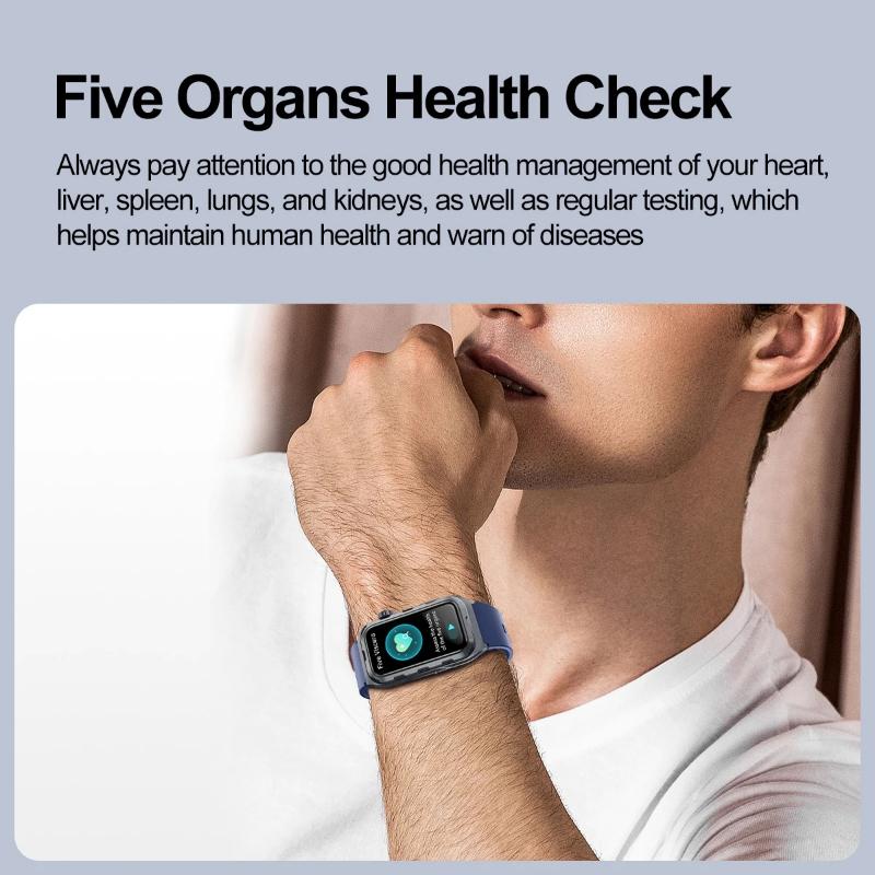 2025 Νέο Έξυπνο Ρολόι Μικροφυσικής Εξέτασης με Θεραπεία Παλμών Άνδρες ΗΚΓ+PPG Οξυγόνο Αίματος Λίπος Αίματος Αρτηριακή Πίεση Βραχιόλι Υγείας