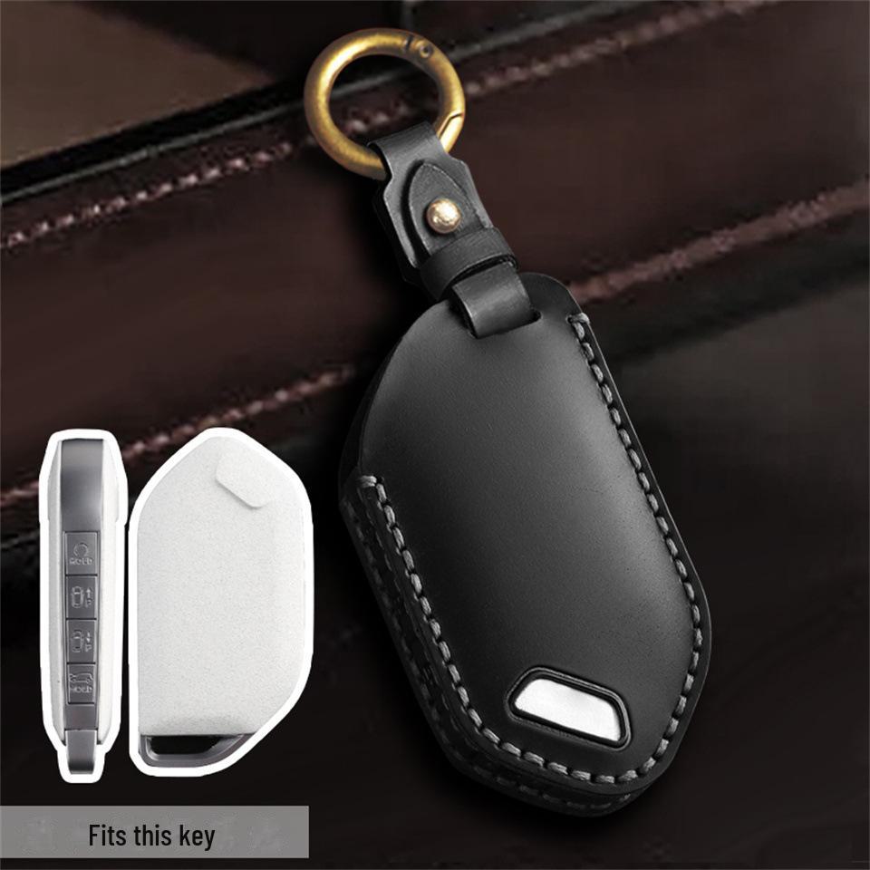 

2024 Новый высококачественный чехол для ключей Kia из коровьей кожи - защитный чехол из премиальной кожи для вашего автомобиля
