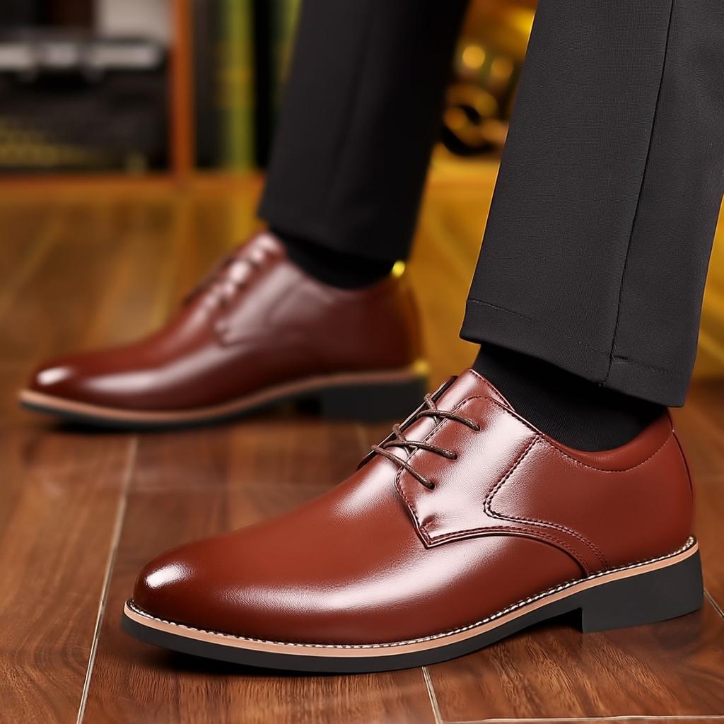 Foreign Trade 47 Large Size 48 Men's Business Dress Leather Shoes British Style Black Wedding Groom Pointed Leather Shoes