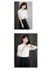2025 Autumn Floral Long Sleeve Bowknot Chiffon Shirt - Slimming & Tummy Covering