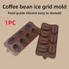 Coffee Bean Silicone Ice Grid Mold Creative Frozen Ice Block Household Ice Box Food grade Refrigerator Ice Maker