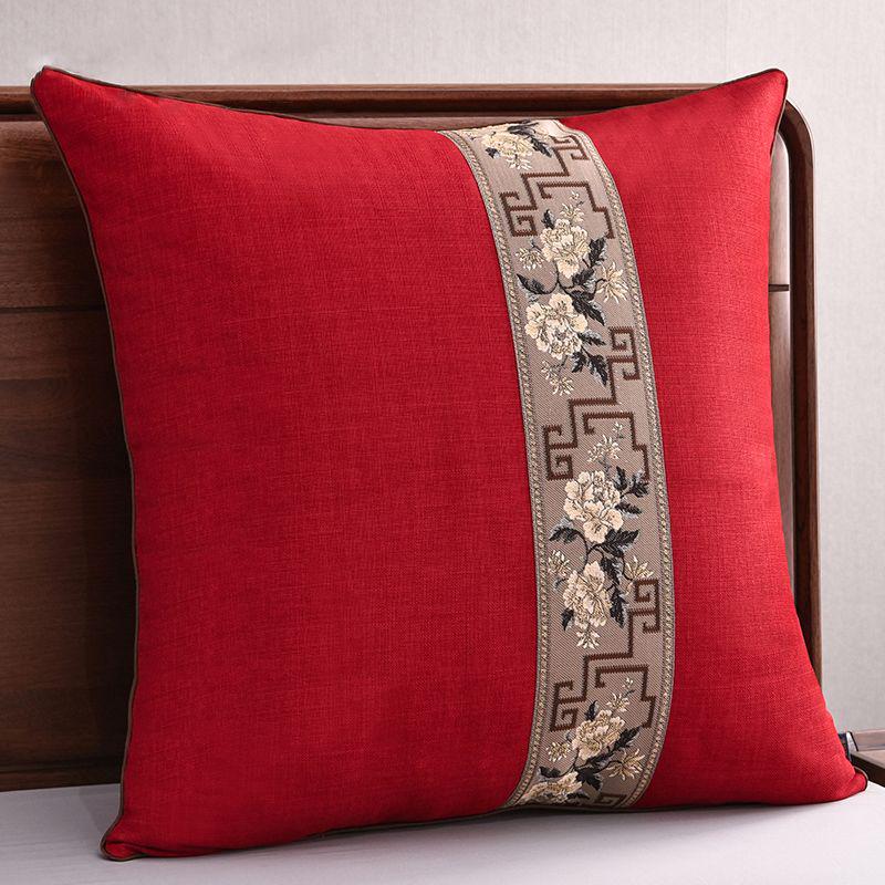 Chinese Style G5Z Throw Pillow Cushion with Core for Sofa & Bed