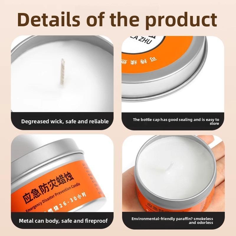 Emergency Disaster Prevention Candle, Household Power Outage Emergency Eco-friendly, Colorless, Odorless, Windproof Candle