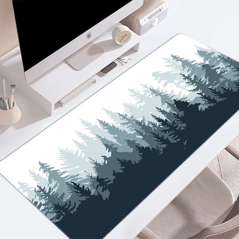 Misty Forest Bathroom Rug Thin Doormat Floor Mat Absorbent Quick Dry Non Slip Diatomaceous Mud Mats with Rubber Backing Tub Sink Laundry Kitchen