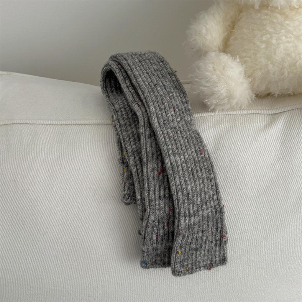 Copriscalze a Pois in Cashmere Ispessito, Un Versatile Copriscalze in Lana per Ragazze Trendy in Autunno e Inverno