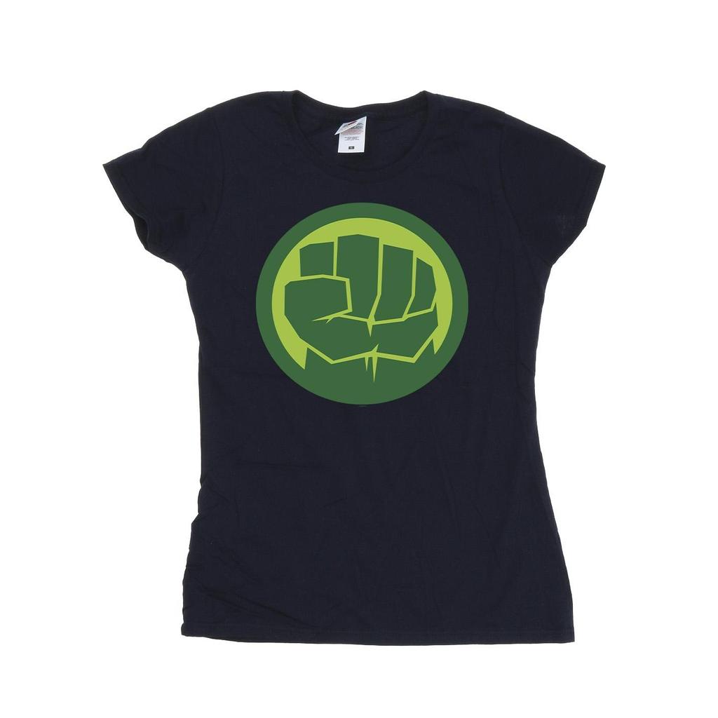 Marvel Womens/Ladies Hulk Chest Logo Cotton T-Shirt