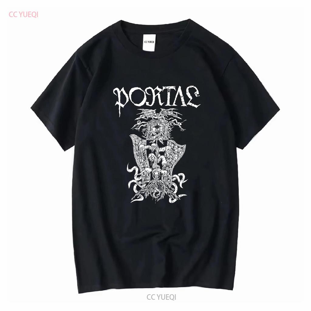 Vintage Portal Tempus Fugit Doppelseitiges Band T-Shirt Death Metal Erwachsener Klein S Lang- oder Kurzarm Vintage Gewaschen Unisex