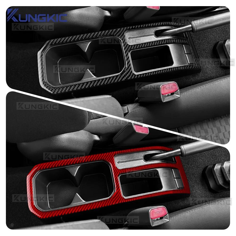 Real Soft Carbon Fiber LHD RHD Car Gear Shift Handbrake Trim Sticker For Suzuki Jimny JB74 JC74W 3/5Doors 2023 2024 2025 2026