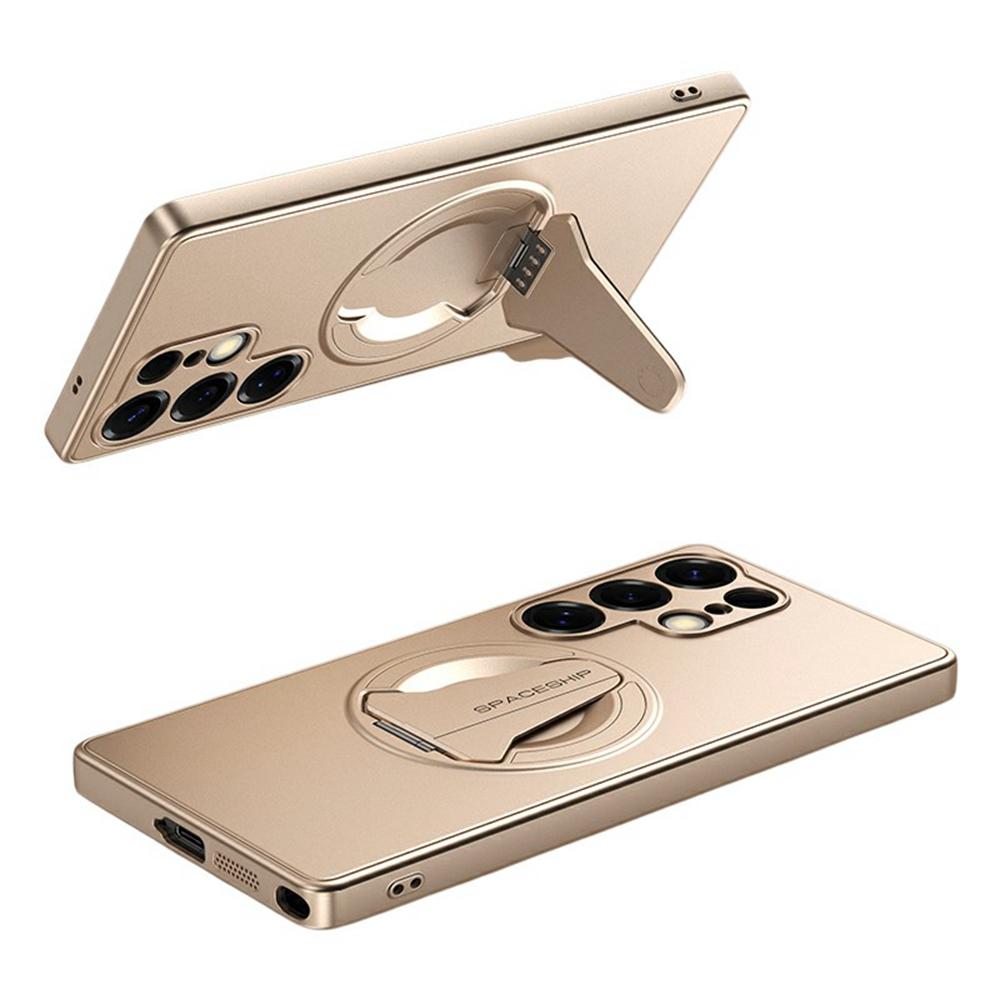 For Samsung Galaxy S25 Ultra Case Compatible with MagSafe Hidden Kickstand Skin-Feel Matte PC TPU Phone Back Cover