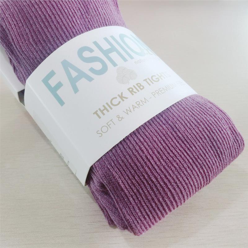 Tlusté teplé pruhované dámské punčochové kalhoty Podzim Zima Punčocháče Bavlněné Pletené punčochy Vícebarevné Collant