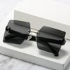 Frameless Sunglasses, Street Photography Personalized Square Pc Glasses, Multi-Color Sunglasses For Women