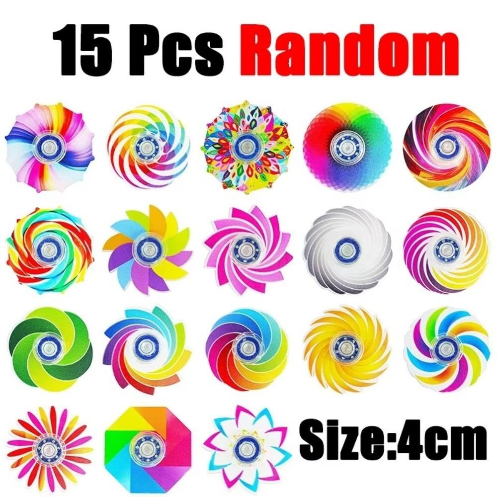 5-20Pcs Mini Ranbow Fidget Spinner Stress Relief Party Favor Acrylic Goodie Bag Filler Home Festival Game Classroom Prize