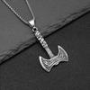 Nordic Viking Raven Axe Titanium Steel Personality Vintage Pendant Necklace Men's Hip Hop