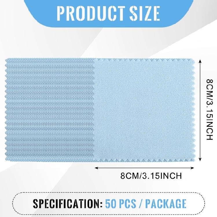 50 Pack Multifunctional Jewelry Polishing Cloth 17 Color Option Silver Restoration Cloth Cleaning Accessory for Jewelry