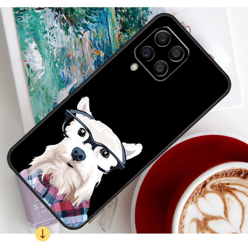 Cartoon Schnauzer Dog Case For Samsung Galaxy M54 M23 M20 M32 M52 M56 M16 M36 M34 M14 M35 M55 M15 M11 M31 M13 M53