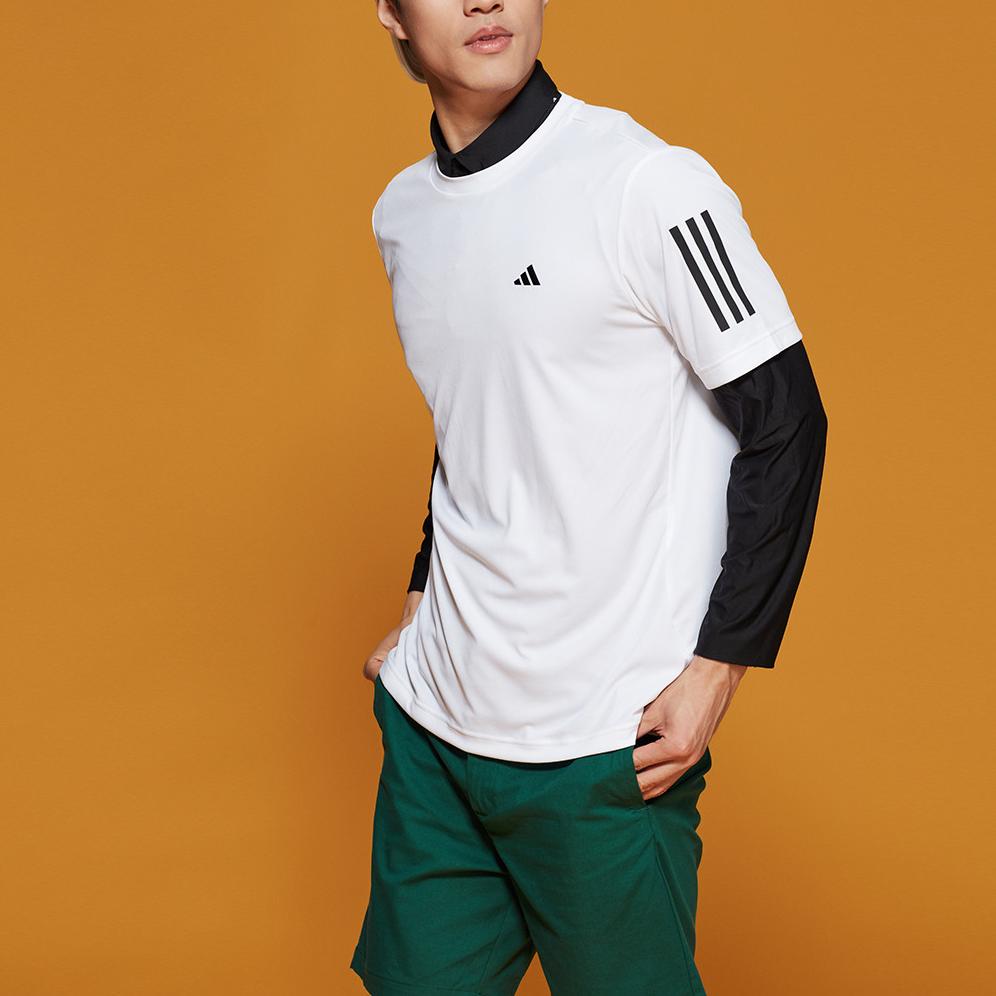 Adidas Logo Round Neck Pullover Short Sleeve T-Shirt Men T-Shirts White IN6631