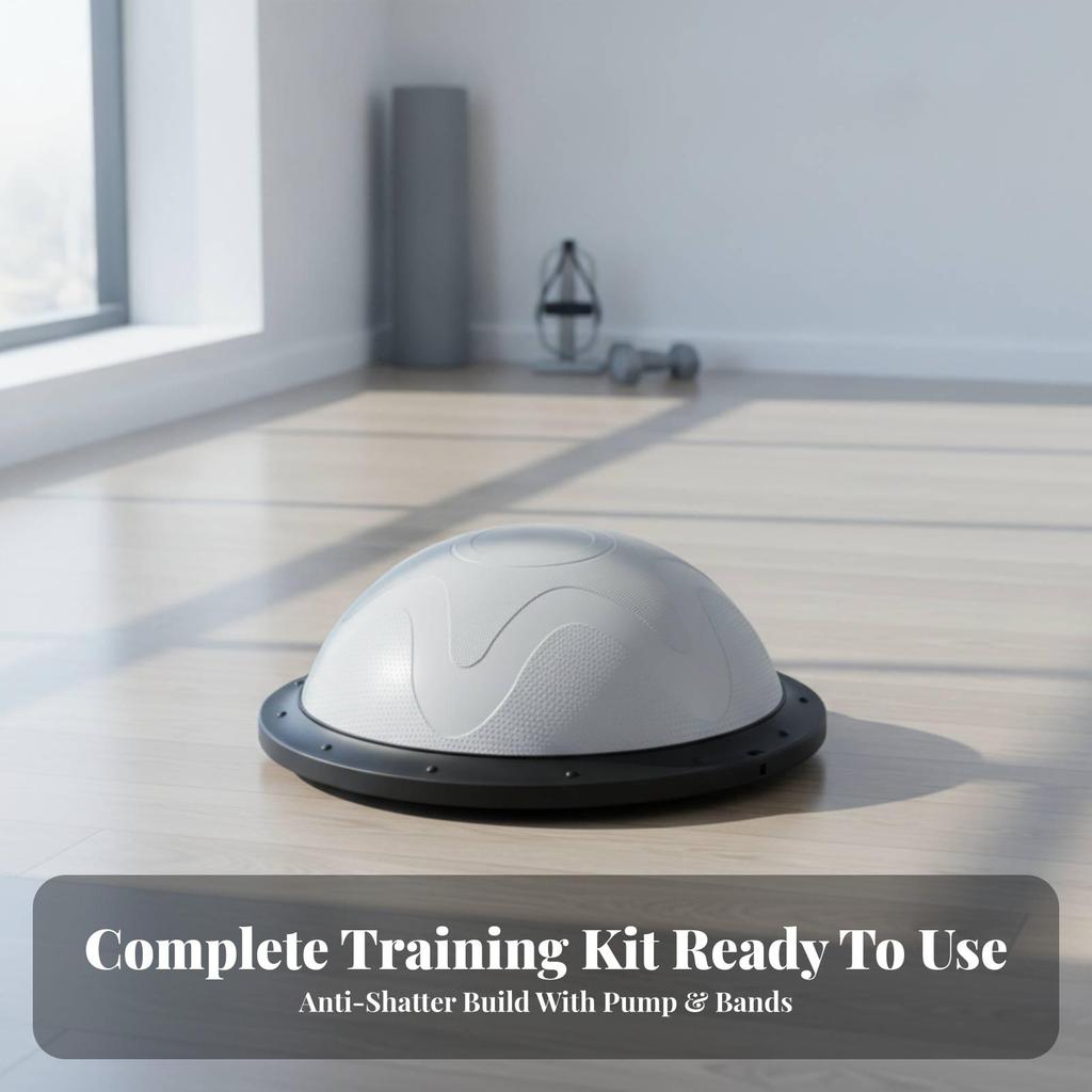 Half-Dome Balance Ball Textured with Resistance Rope Stability Dome