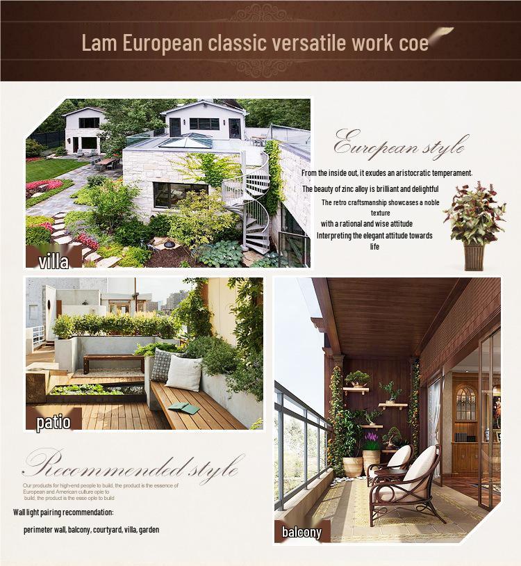 Waterproof Outdoor Pillar Wall Light for Garden, Courtyard, Villa Gates, and Landscape