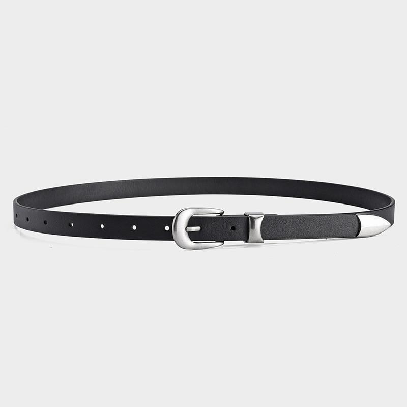 Stylish Pu Leather Casual Belt For Men And Women Versatile Black Jeans Accessory
