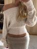 Asymmetrical Off-the-Shoulder Sweater - Elegant European & American Design 2026 Collection