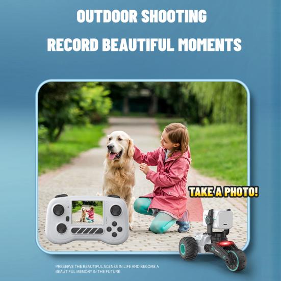 Remote Control Car with 720P Real Time Video Camera Kids Off-Road Truck Photography RC Vehicle Toy Toddlers Boys Birthday Christmas Gift