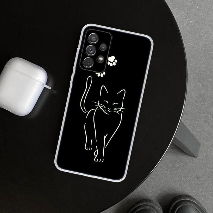 Cat Footprint Funny Paw Cute Phone Case for Samsung Galaxy A17 A16 A26 A36 A56 A57 A37 A15 A25 A35 A55 A14 A24 A34 A54 A13 A23 A