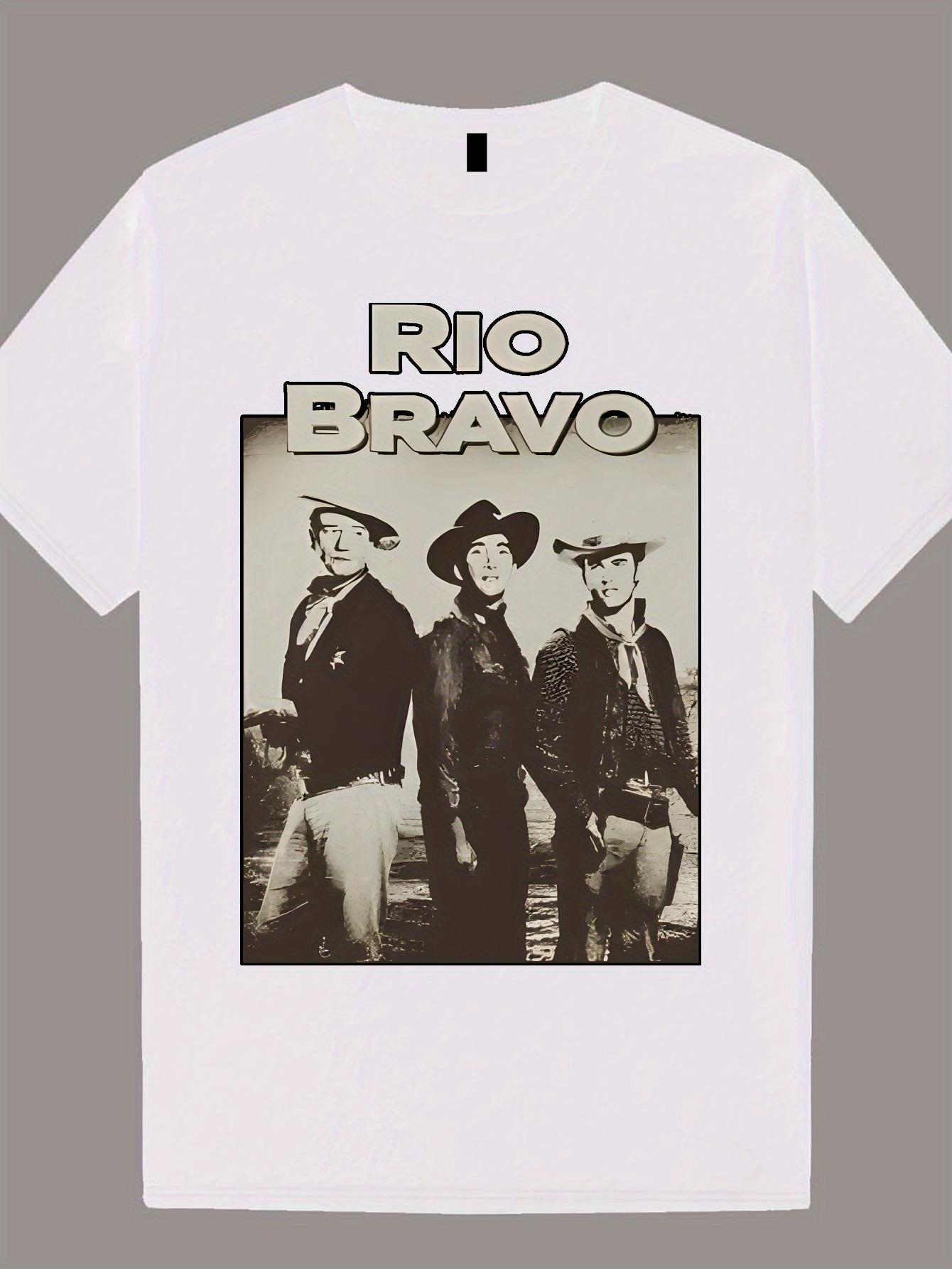 

Vintage Western Movie Art Pattern T-Shirt Mens Fashion Casual Wear Short Sleeve Loose and Comfortable T-Shirt Daily Men Clothing M