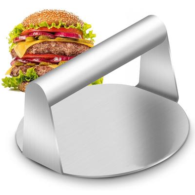 Nerezový lis na smash burgery – Kruhový výrobník masových placiček pro šťavnaté, rovnoměrně zploštělé burgery a lahůdkové maso
