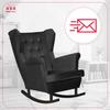 Diana Rocking Chair Scandinavian Family Meble Deep Black R31