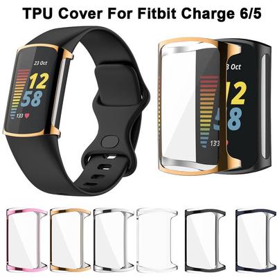 Full Cover TPU Case Smart Protective Shell Nová ochrana obrazovky pro Fitbit Charge 6/5