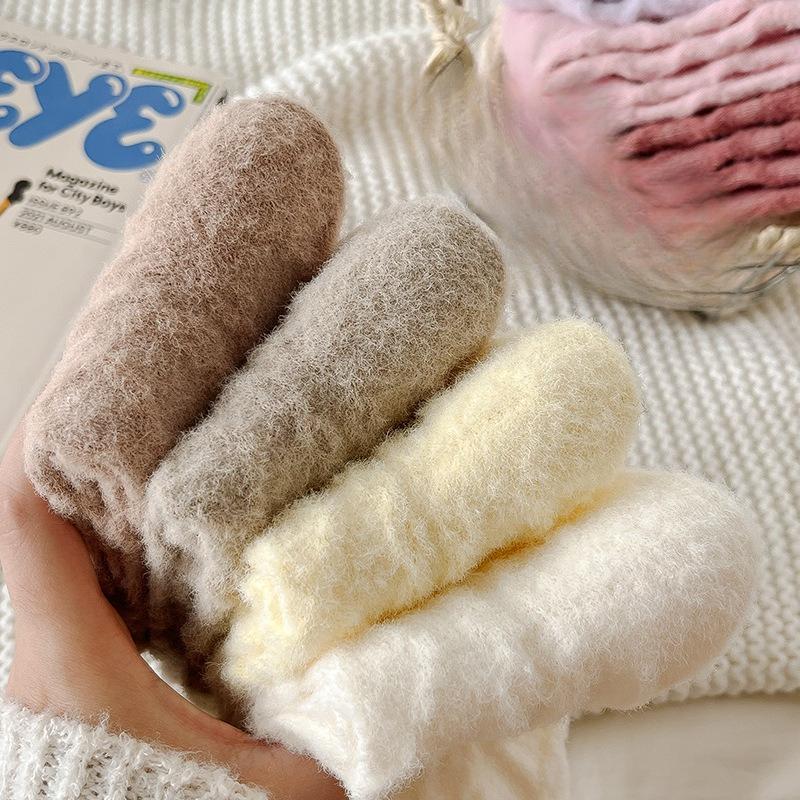 Australische Samtsocken für Damen Herbst und Winter, Nerzsamtsocken, Wadenlange Socken, Mit Samt verdickt, Warme Schlafsocken