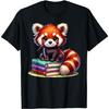 Red Panda Books Lover Reading Bookworm T-Shirt