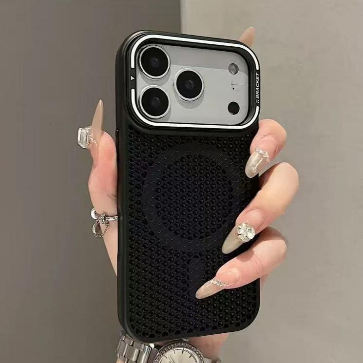 Heat Dissipation Mesh Cooling For Magsafe Magnetic Case For iPhone 17 Pro Max Air 16 15 14 13 12 Pro Max Plus Alloy Lens Bracket