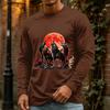 Men's Halloween Long Sleeve Neck Casual Shirt