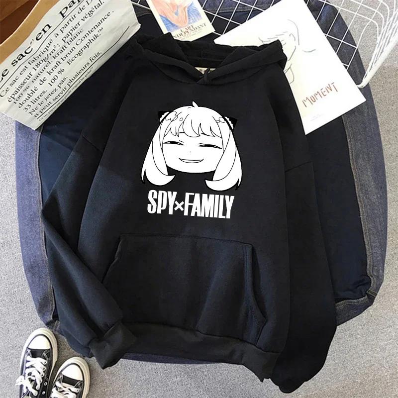 SPY X FAMILY Hoodie Anya Forger Harajuku Kawaii Manga Spyxfamily Sweatshirt Hoody Casual Streetwear Anime Unisex Graphic New