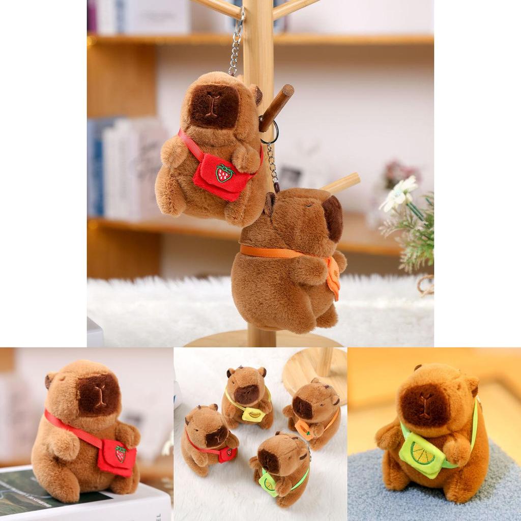 Capybara Plush Bag Hangtag With Pp Cotton Filling For Kids Playroom Decor