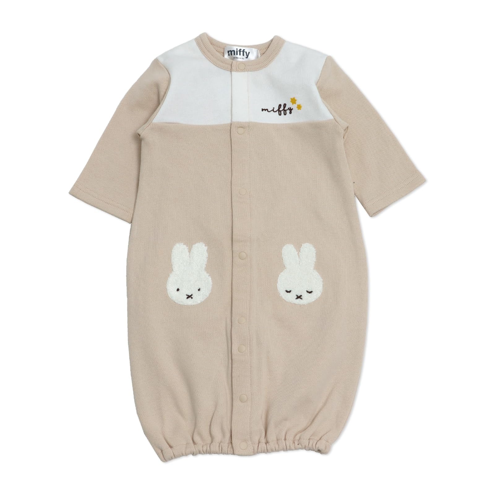

chil2 Miffy Romper Coverall for Long Character Perfect Baby Shower Item Two-Way Girls, Newborn, Baby, Sleeve, Fleece-Lined, Design, Gift, Number