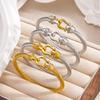 Bent Hook Buckle Bracelet Titanium Steel 18k Gold-plated Twist Bracelet European and American Adjustable Diamond-encrusted Women's Gold Bracelet