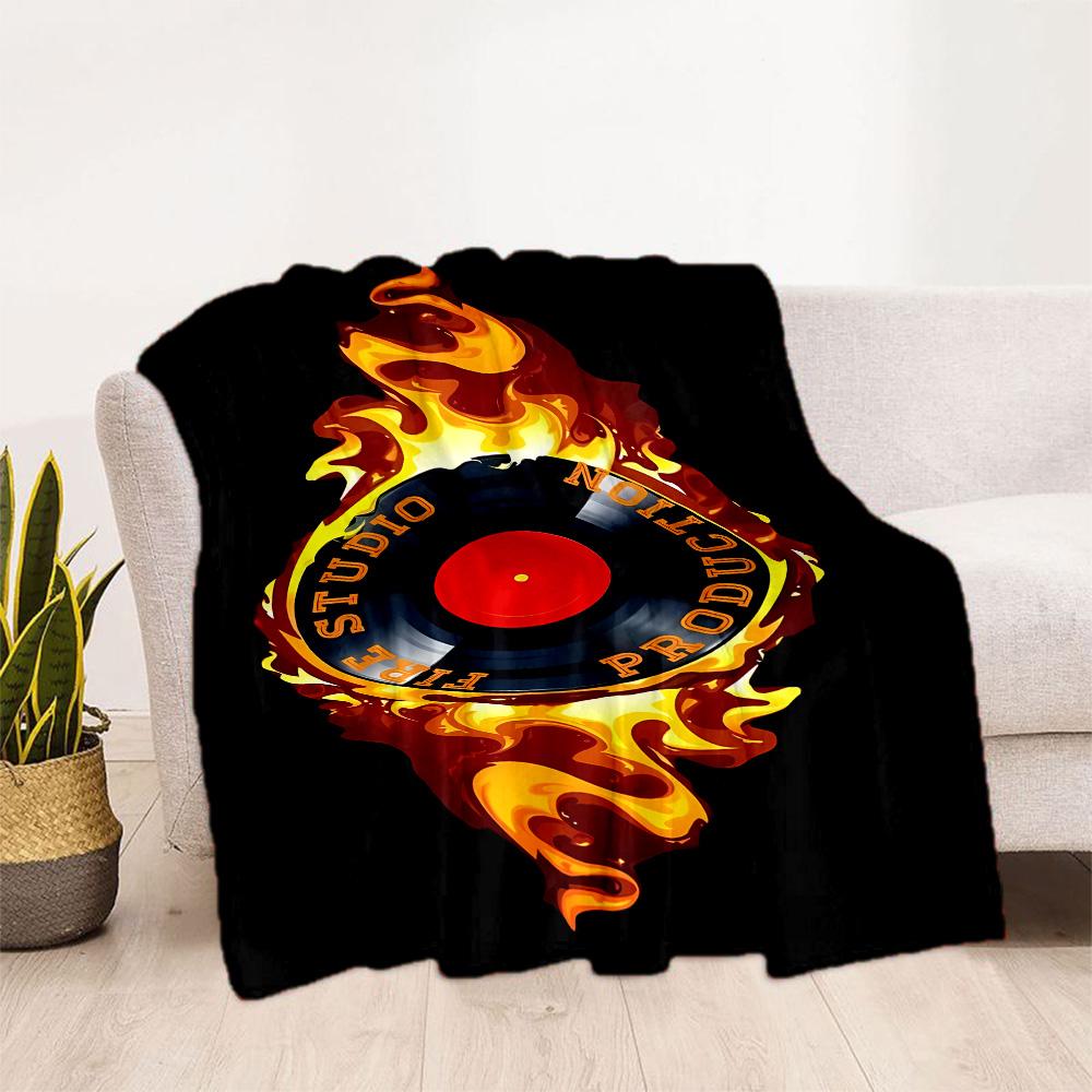 Love Records Blanket Soft Warm Cozy Suitable for Office Chair Couch Office Four Seasons Multipurpose Modern Style Gifts For Family Or Friends