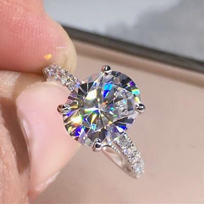 1 st Fashionabla och eleganta kopparzirkonia silverring smycken smycken