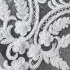 White Mesh Car Bone Thread Handmade Beads Embroidered Flower Applique Wedding Dress Performance Dress Decorative Cloth Sticker Accessories