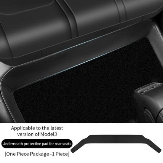Rear Seat Lower Protective Mat Cushion Protector Anti-Dirty Kick Pad Leather Car