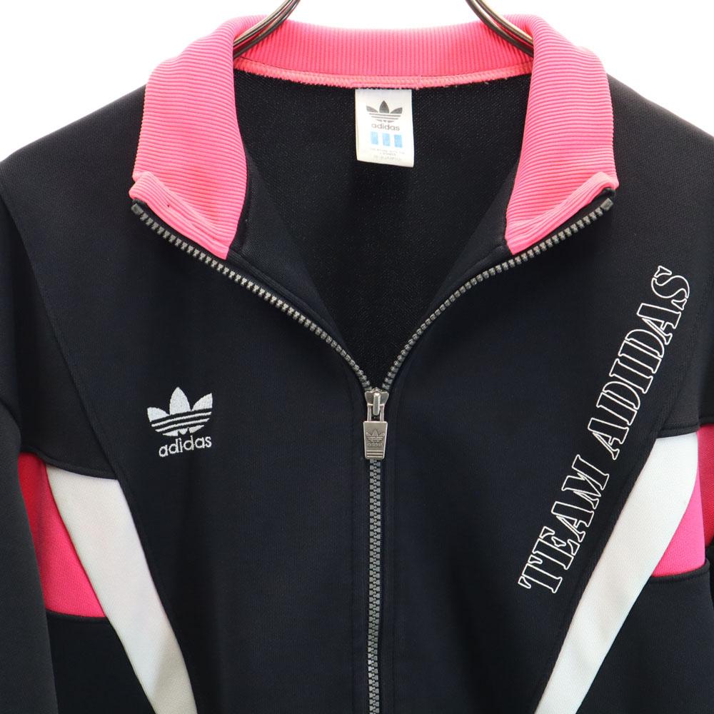 Adidas 80er Vintage hergestellt von Descente Kleeblatt-Logo Trainingsjacke O Jersey Herren Gebraucht