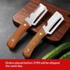 1Pcs Durable And Smooth Wooden Multi Functional Vegetable Peeler With Ergonomic Handle For Peeling And Slicing Fruits/Vegetables