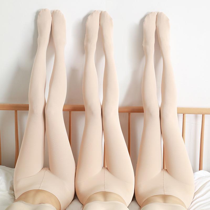 

DOIAESKV Новые женские колготки больших размеров 120D Теплые осенне-зимние обтягивающие колготки с высокой талией Женские эластичные тонкие бархатные чулки 120D L(65-100KG)